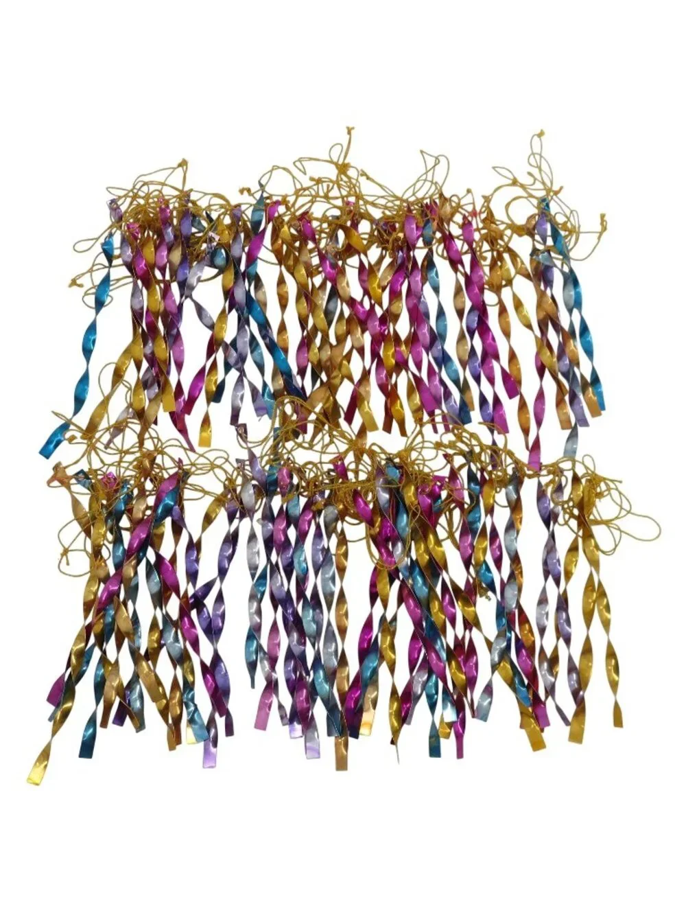 VTG Lot of Aluminum Twist Icicle Christmas Ornaments Yellow Blue Pink Purple